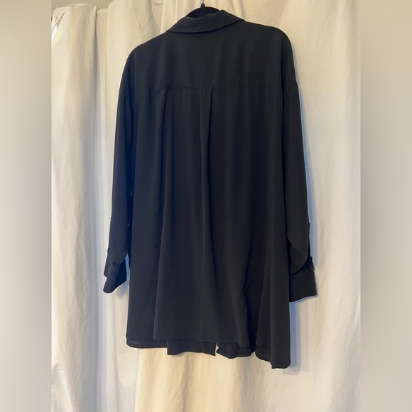 Torrid Classic Black Button-Up Blouse Casual - Picture 3 of 5